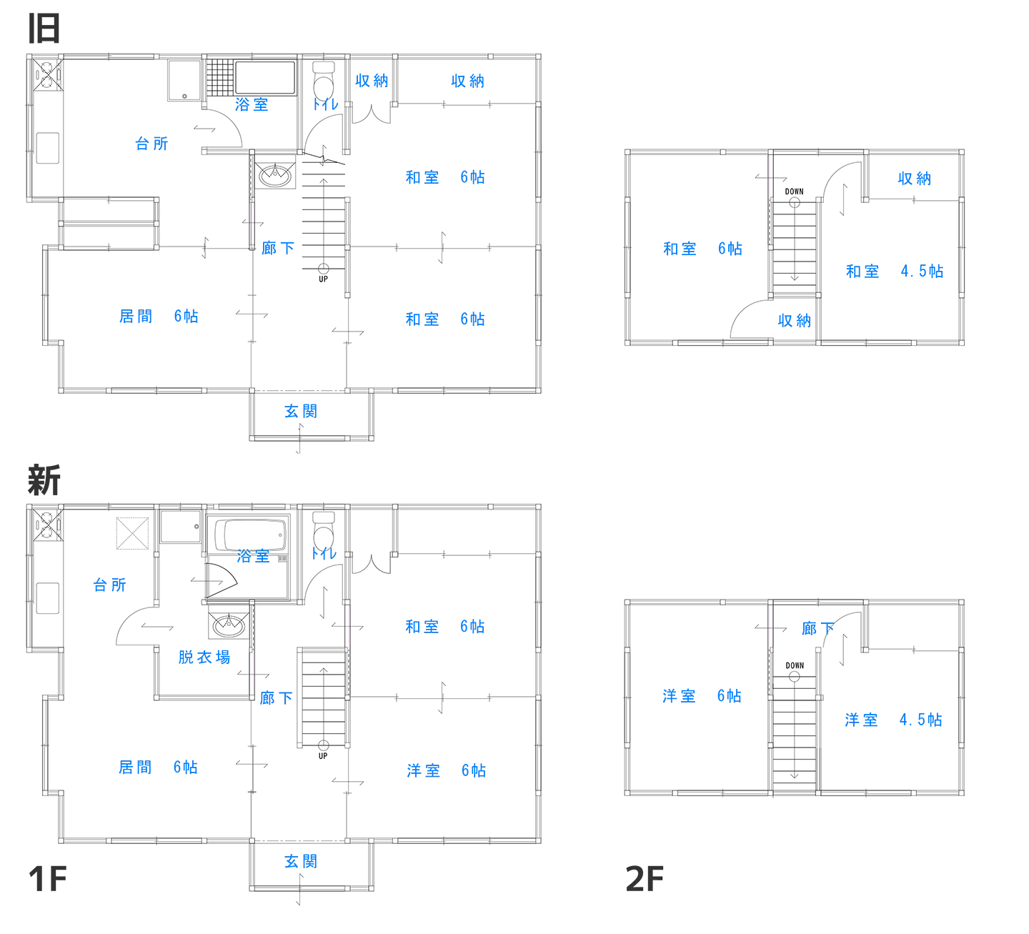 平面図（比較）